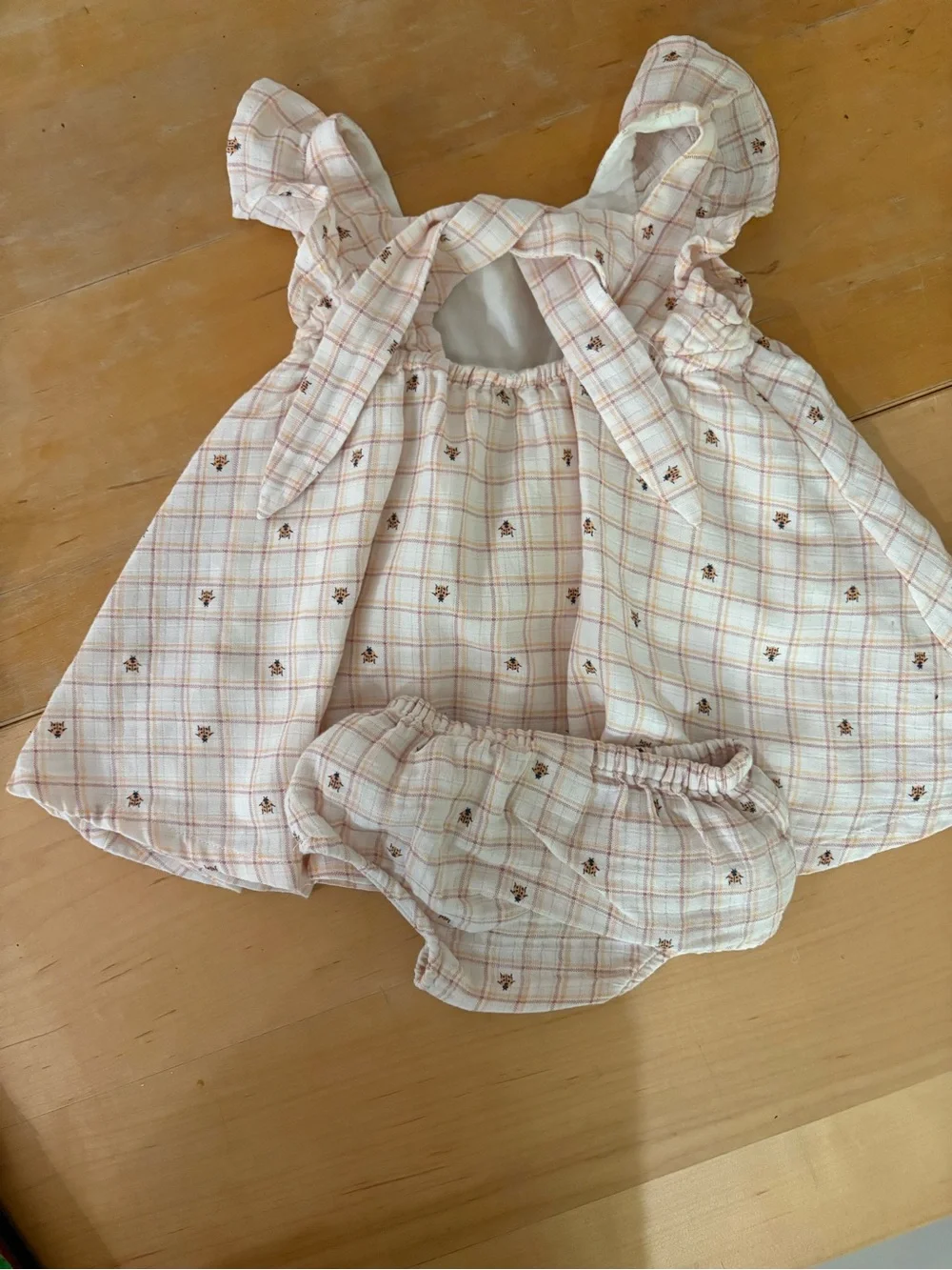 Nordstrom 100% cotton Ladybug Dress & Bloomer Set